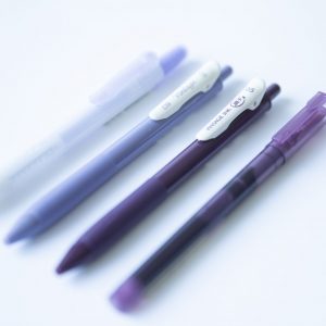 Set van 4 pennen paars