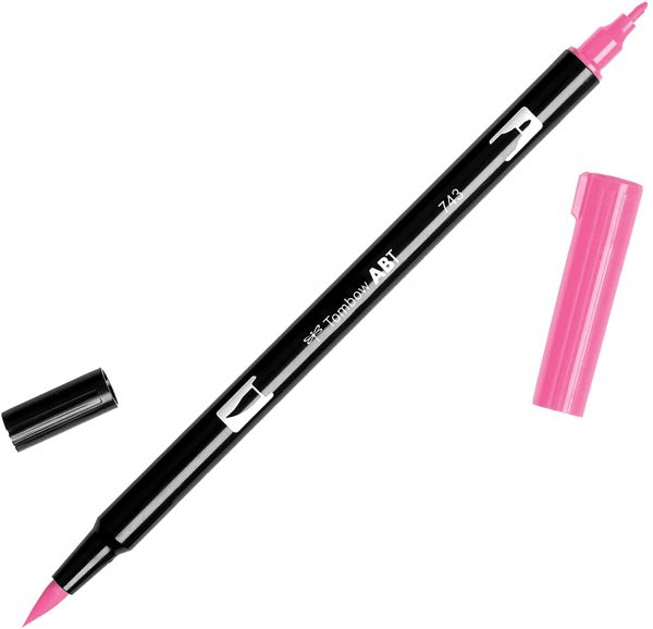 Tombow Dual Brush Pen Hot Pink 743
