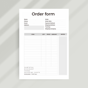 Order form